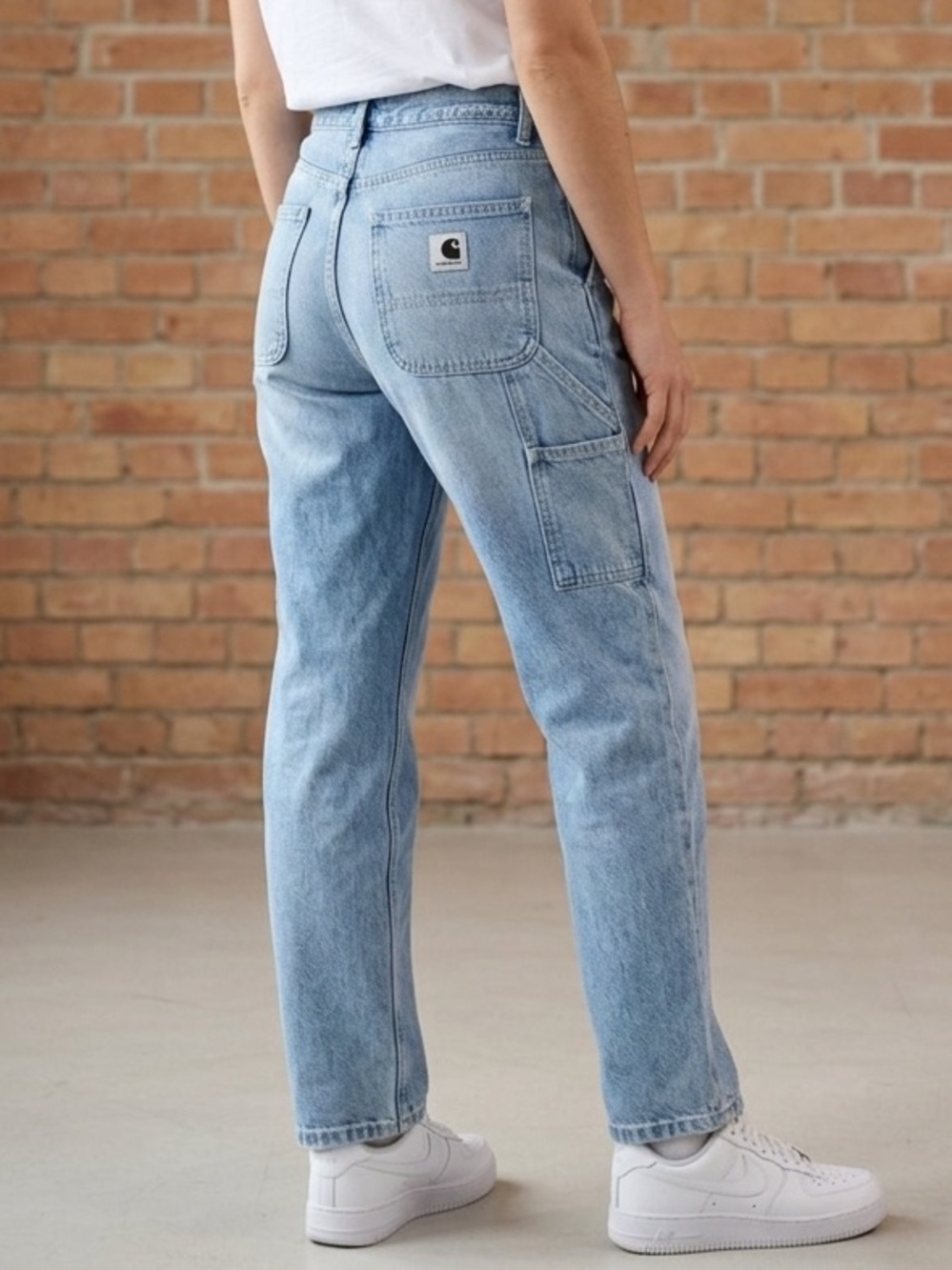 Carhartt WIP RW Boyfriend Carpenter Jeans Light Wash Women’s 26 XS 2 4 Y2K Skate